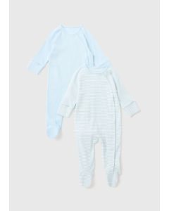 Baby 2 Pack Layette Ribbed Sleepsuit