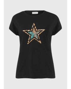 Black Leopard Star T-Shirt