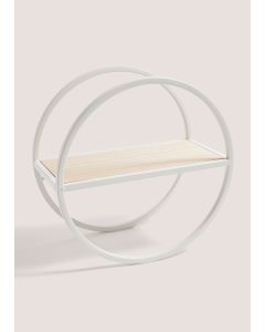 Metal Single Shelf-White-One Size