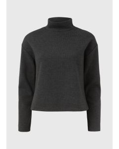 Charcoal Soft Touch High Neck Top