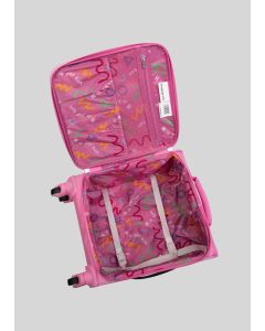 Hearts Suitcase-Pink