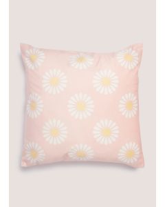 Pink Daisy Cushion Cover (43cmx43cm)-Pink