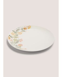  Floral Folk Dinner Plate (24cm)-White