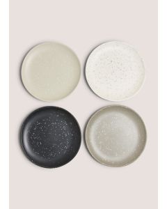 Outdoor 4 Pack Terrazzo Plates-Multi-One Size