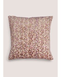  Velvet Polka Dot Cushion (43cmx43cm)-Purple