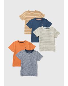 Boys 5 Pack TextuT-Shirts