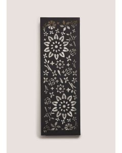 Outdoor Solar Wall Art Black-Black-One Size