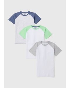 Boys 3 Pack Raglan Skate T-Shirts