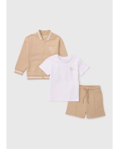 Boys Varsity Bomber & Shorts 3 Piece Set 