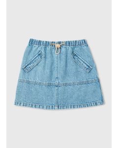 Girls Denim Cargo Skirt