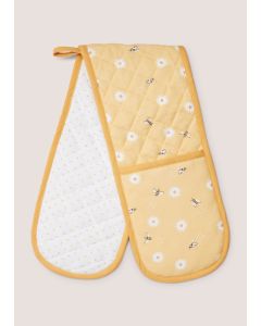 Orange Daisy Bee Oven Gloves-Orange-One Size