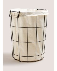 Wired Laundry Basket Metal-Black-One Size