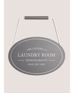 Laundry Co Sign Grey-Grey-One Size