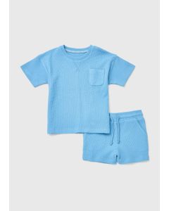 Kids Waffle T-Shirt & Shorts Set