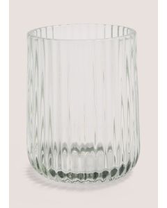 Glass Ribbed Tumbler-Green-One Size