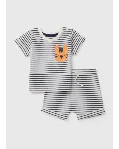 Baby  Stripe Tiger T-Shirt & Shorts Set