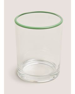 Rim Glass Tumbler (7.5cm x 9cm)-Clear-One Size