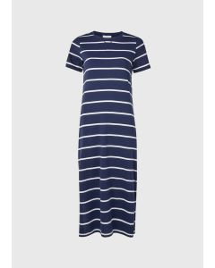  Stripe Jersey Midi Dress