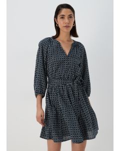 Dobby Mini Shirt Dress