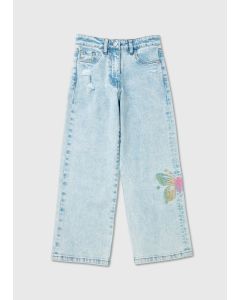 Girls Butterfly Design Jeans