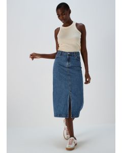 Denim Midi Skirt