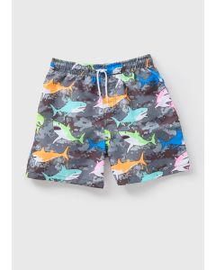 Boys Graffiti Shark Swim Shorts