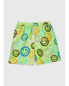 Boys Smiley Graffiti Swim Shorts