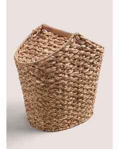 Rush Log Basket (45cm x 35cm x 49cm)-Natural