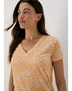 Peach Animal Print Jersey Top