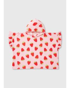 Girls Strawberry Poncho