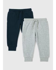 2 Pack Boys Navy & Grey Joggers Set (1-7Yrs)