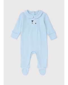 Baby Blue Sheep Sleepsuit (Tiny Baby-12mths)