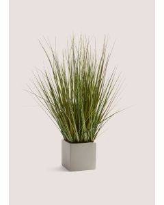 Grey Pot With Grass (75cm x 5cm x 5cm)-Grey