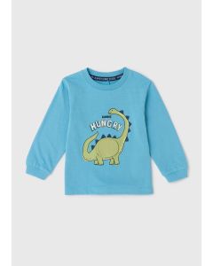 Boys Blue Dino Long Sleeve T-Shirt (1-7Yrs)