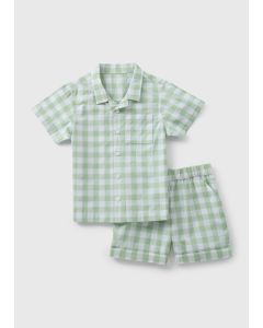 Boys Gingham Shirt & Shorts Set