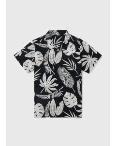 Boys Leaf Print Shirt