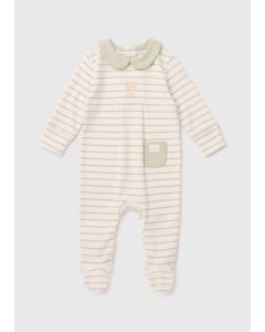 Baby Stripe Bear Sleepsuit