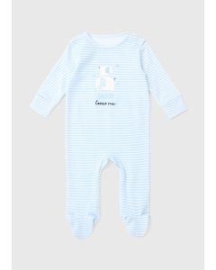 Baby Stripe Daddy Loves Me Sleepsuit