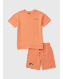 Boys Waffle T-Shirt & Shorts Set