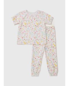 Girls Floral Spring Pyjama Set