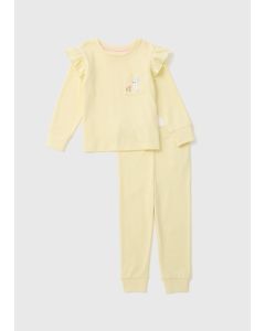 Girls Bunny Pocket Pointelle Pyjama Set