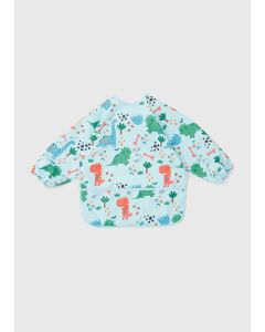 Baby Dino Print Coverall Bib-Multi-One Size