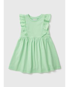 Girls Schiffly Trim Dress