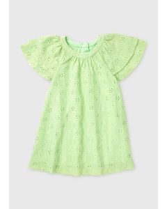 Girls Angel Sleeve Broderie Dress