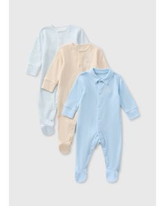 Baby 3 Pack Preppy Boy Sleepsuit