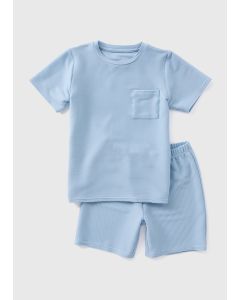 Boys Ribbed Pocket Detail Pyjama Set