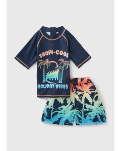 Boys Dinosaur Ombre Swim Set