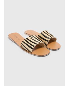 Zebra Skin Mules