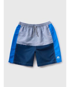 Boys Cut & Sew Colour Block Swim Shorts