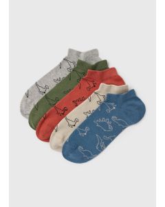 Kids 5 Pack Dino Trainer Socks